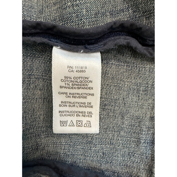 Michael Kors Womens Military Denim Jacket Blue Medium Wash Button Up Coat Size M - Picture 13 of 16